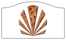 DASHELL-602-CP-WT Copper Sunburst White Background